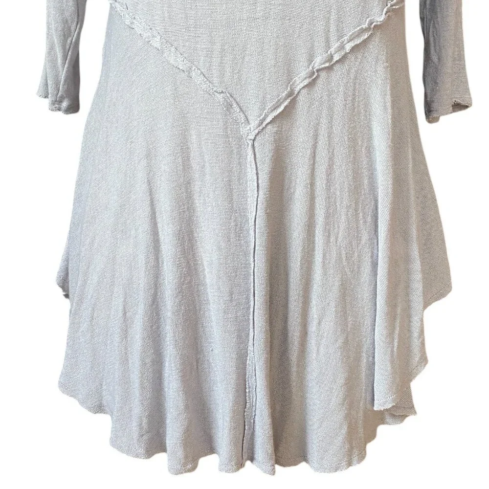 Intimately Free People Slouchy Knit Tunic Top Gray Lounge Flowy Fairy Grunge-M